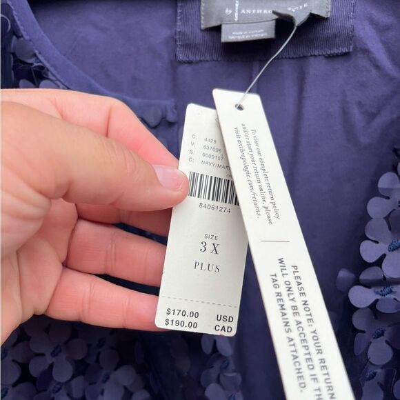 Anthropologie Floral Appliqué Somerset Mini Dress NWT - Picture 5 of 11